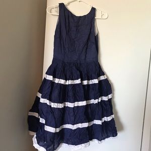 Navy striped dress